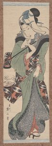 Woman with Lantern by Keisai Eisen